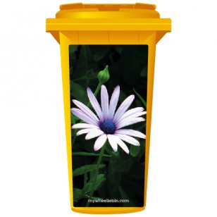 Wild Single Purple Flower Wheelie Bin Sticker Panel